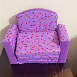 Colorful Polka Dot Doll Chair Bed